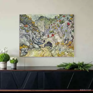 Van Gogh decorative paintings, niche art spray-painted hanging paintings, living room, dining room, entrance hall oil painting style art paintings, and homestay murals