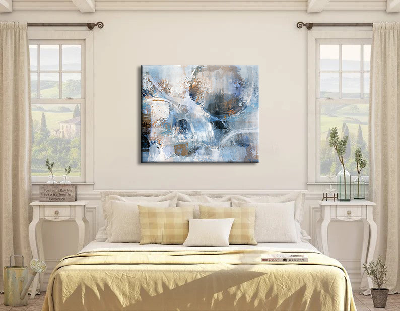 Abstract Wall Art Canvas Wooden Frame, Living Room, Bedroom, Office Home can be Hung Directly