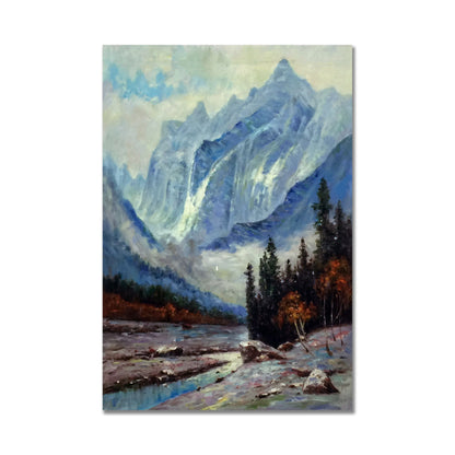 Watercolor Mountain Scene