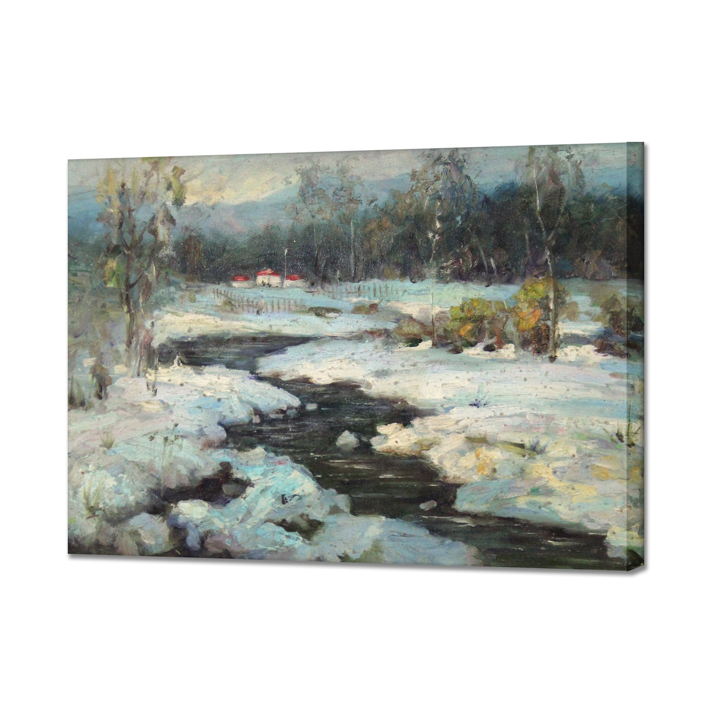 Oil Painting Winter Scene