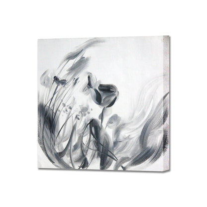 Black And White Abstract Flower Paintings