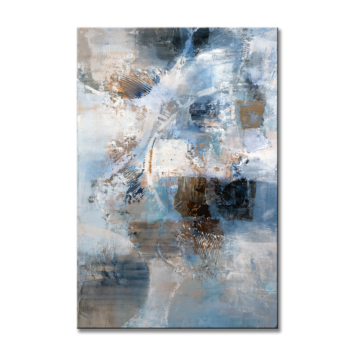 Blue Abstract Oil Painting Art Digital Download