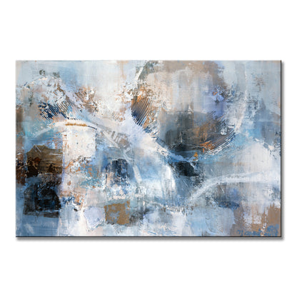 Blue Abstract Oil Painting Art Digital Download